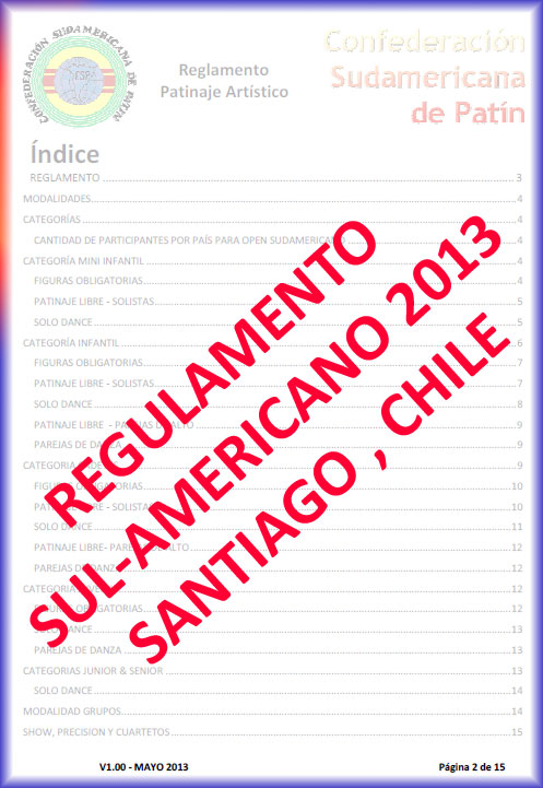 REGULAMENTO SULAMERICANO 2013